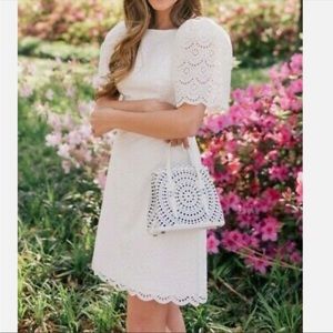 Gal Meets Glam White Eyelet Dress